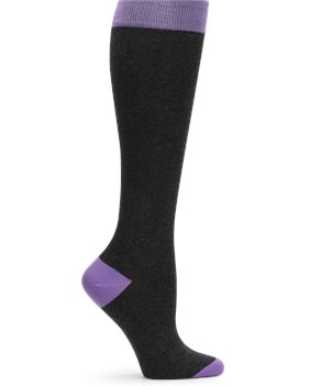 Charcoal and Purple Nurse Mates Cashmere Compression Socks